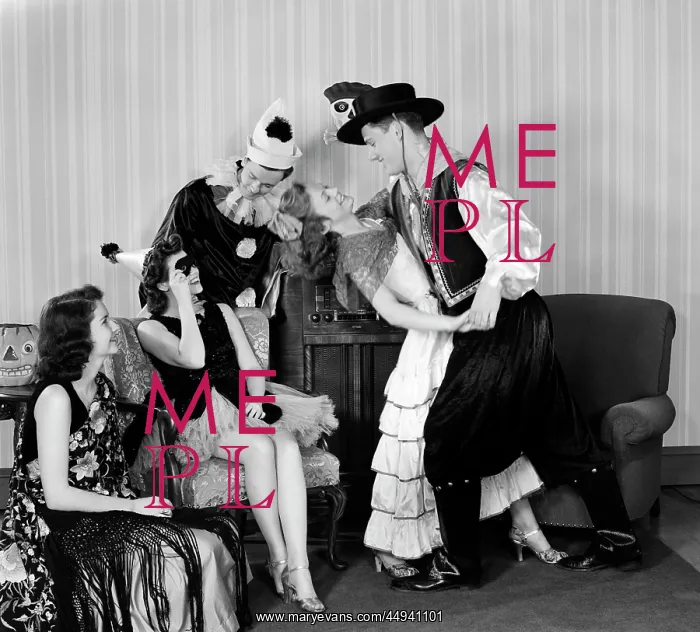 : 1930s Couples Dressed In Costumes : 1930s Couples Dressed In Costumes