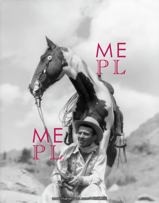  : 1930s Cowboy Sitting In Front