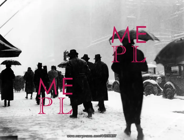  : 1930s Crowd Of Pedestrians In