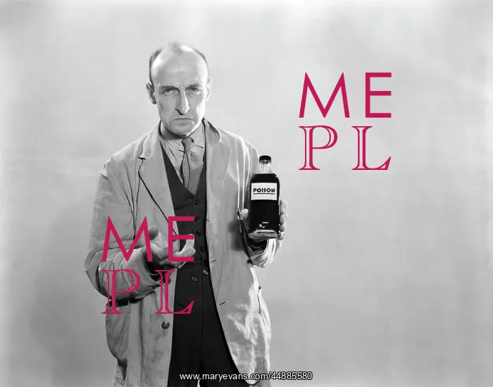  : 1930s Dour Man In Lab Coat Holding