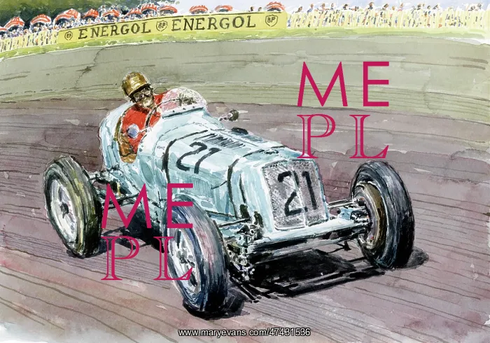 : 1930's E.R.A. Car on Racing Track