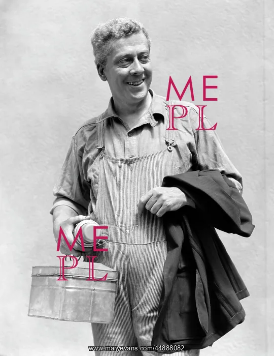  : 1930s Man In Overalls Work Uniform