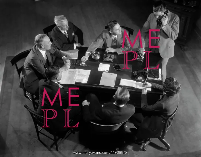 : 1930s Six Men And One Woman Sitting : 1930s Six Men And One Woman Sitting
