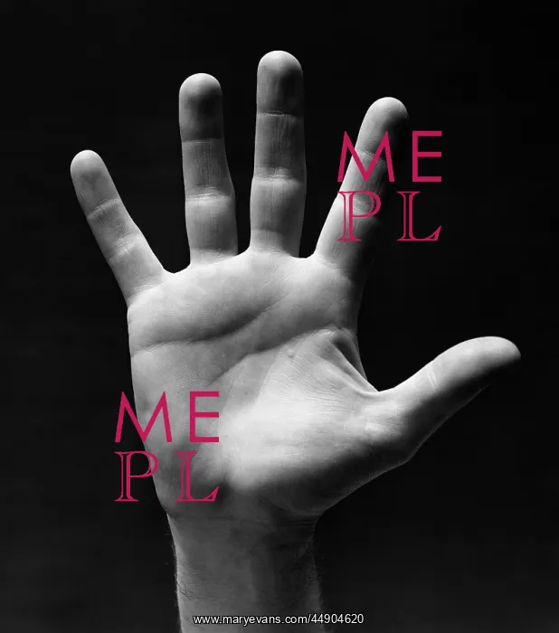  : 1930s PALM OF MAN'S HAND GESTURE OF STOP HALT