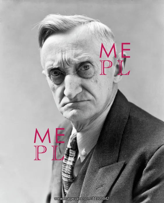 : 1930s portrait of frowning elderly man looking : 1930s portrait of frowning elderly man looking