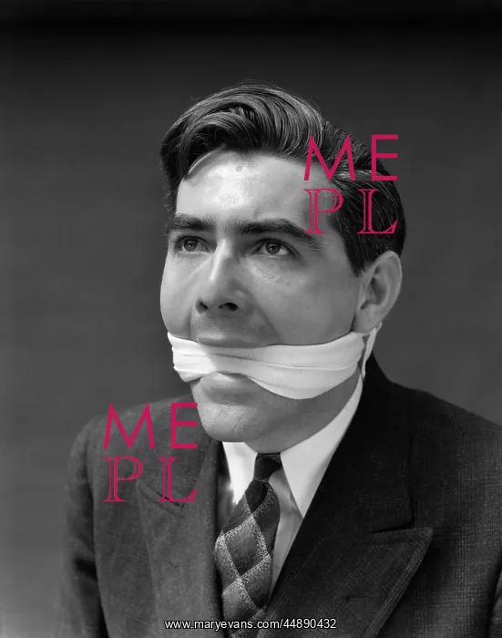  : 1930s Portrait Of Man With Gag