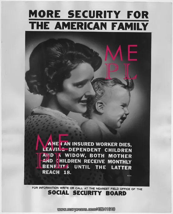  : 1930s poster publicizing the benefits available ?