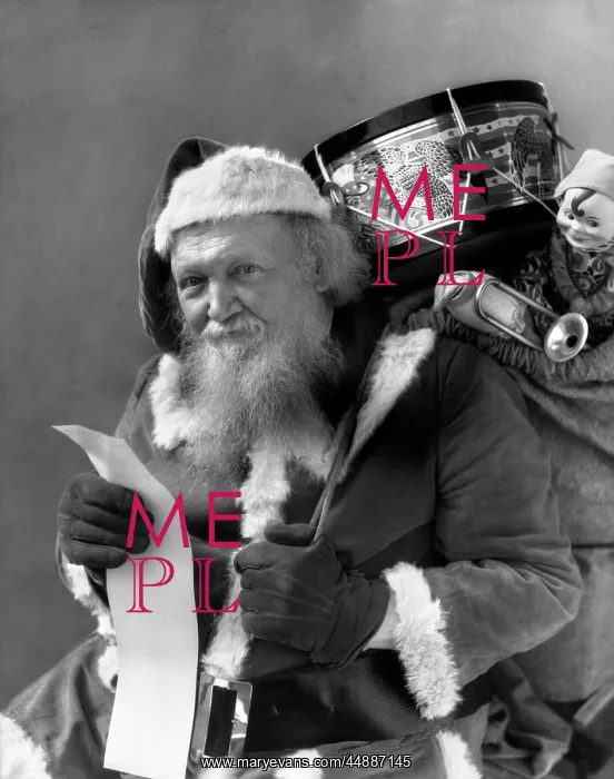  : 1930s Santa With Sack Of Toys