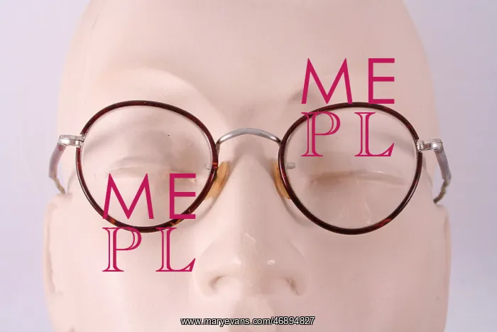 : 1930's wire framed glasses, round, clear lenses : 1930's wire framed glasses, round, clear lenses