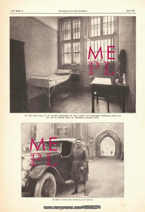 : 1933 Adolf Hitler's cell in Landsberg prison : 1933 Adolf Hitler's cell in Landsberg prison