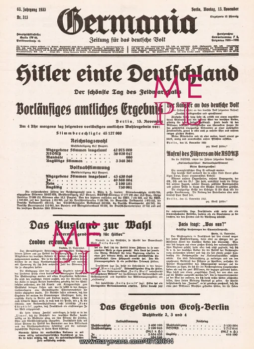 : 1933 Germania Hitler unites Germany : 1933 Germania Hitler unites Germany