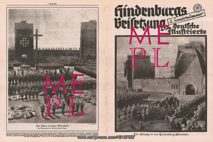 : 1934 Funeral of President Hindenburg : 1934 Funeral of President Hindenburg