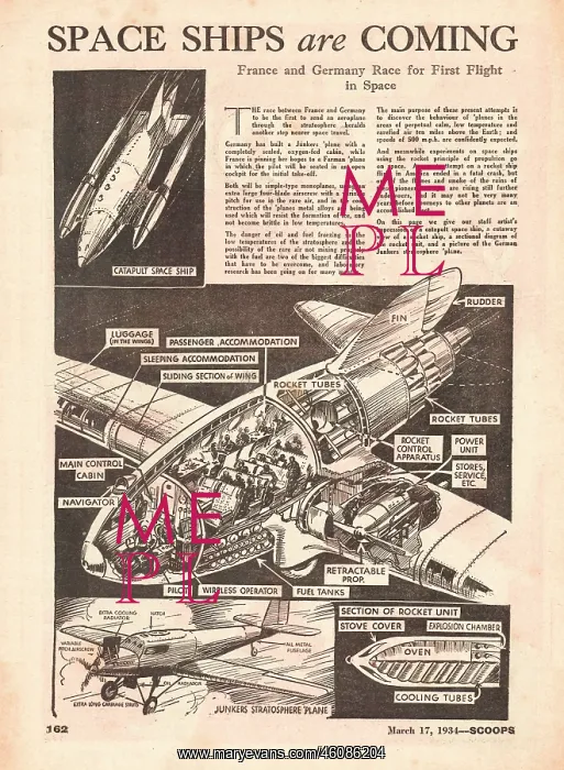  : 1934 Scoops Magazine No. 6, Vol. 1 Space ships article