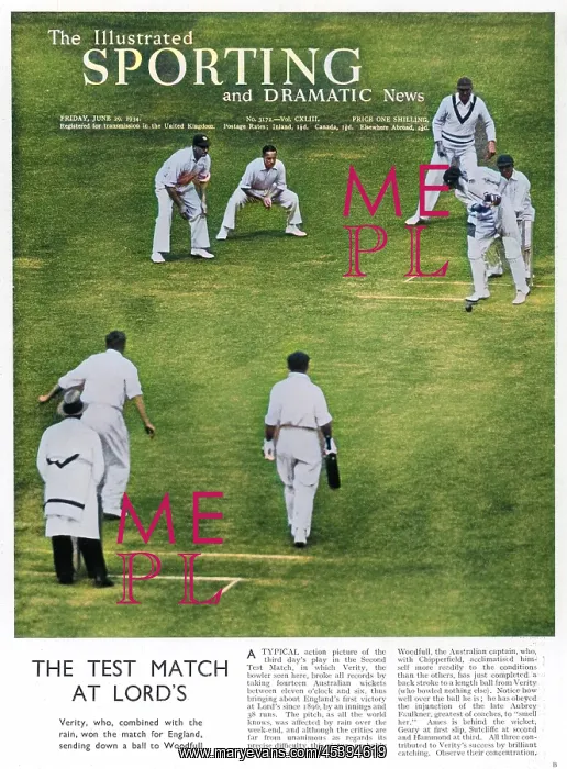 : The 1934 Test Match at Lords: Verity wins the game : The 1934 Test Match at Lords: Verity wins the game