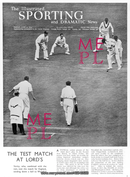 : The 1934 Test Match at Lords: Verity wins the game : The 1934 Test Match at Lords: Verity wins the game