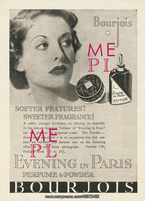 : 1935 UK Magazine Bourjois Perfume Advert : 1935 UK Magazine Bourjois Perfume Advert