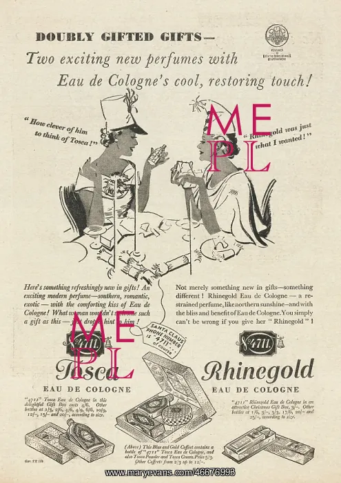 : 1935 UK Magazine Eau de Cologne Advert : 1935 UK Magazine Eau de Cologne Advert