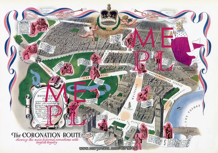 : The 1937 Coronation Route by Eric Fraser : The 1937 Coronation Route by Eric Fraser