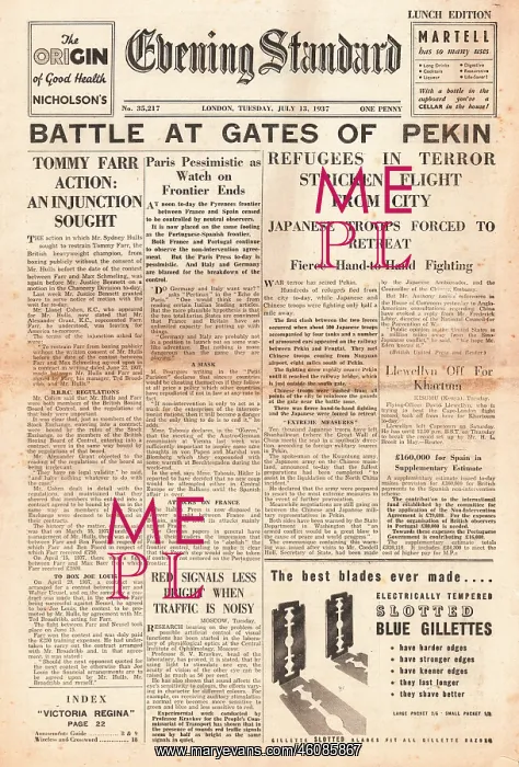 : 1937 Evening Standard Battle for Peking : 1937 Evening Standard Battle for Peking