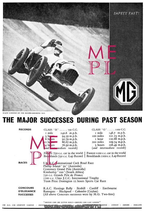  : 1938 MG Motor Cars