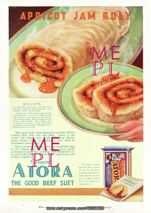 : 1938 UK Magazine Atora Suet Ad : 1938 UK Magazine Atora Suet Ad