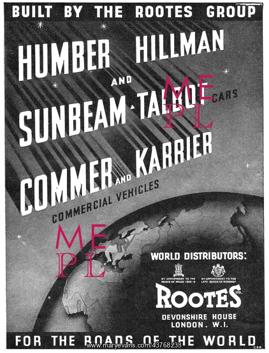 : 1939 Rootes Group : Humber, Hillman, Sunbeam Talbot, Commer : 1939 Rootes Group : Humber, Hillman, Sunbeam Talbot, Commer