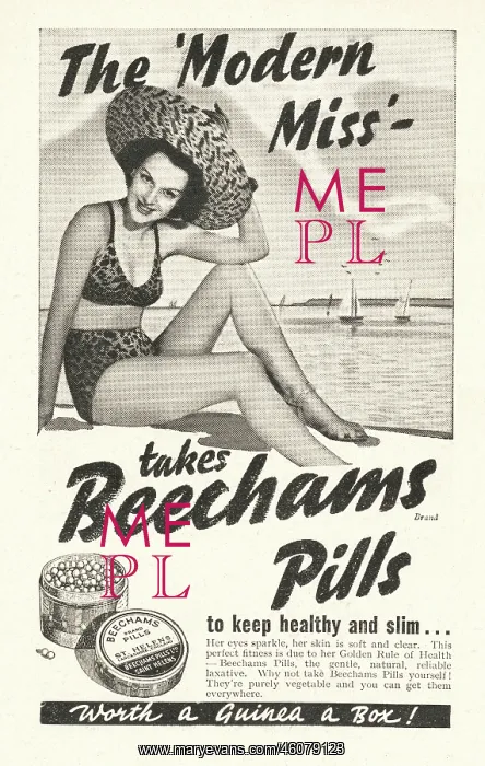 : 1939 UK Magazine Beechams Advert : 1939 UK Magazine Beechams Advert