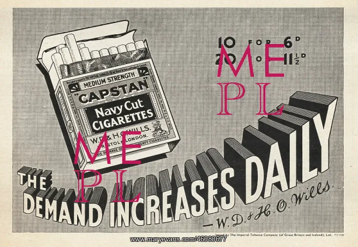 : 1939 UK Magazine Capstan Cigarette Ad : 1939 UK Magazine Capstan Cigarette Ad