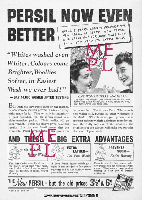 : 1939 UK Magazine Persil Advert : 1939 UK Magazine Persil Advert