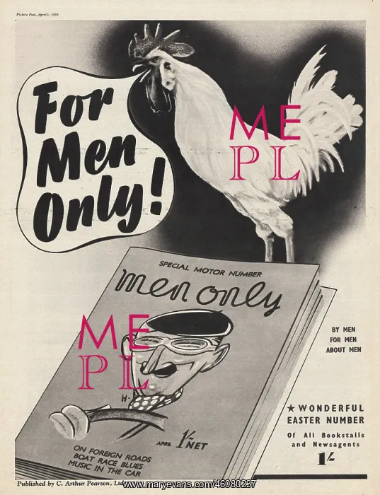 : 1939 UK Men Only Magazine Advert : 1939 UK Men Only Magazine Advert