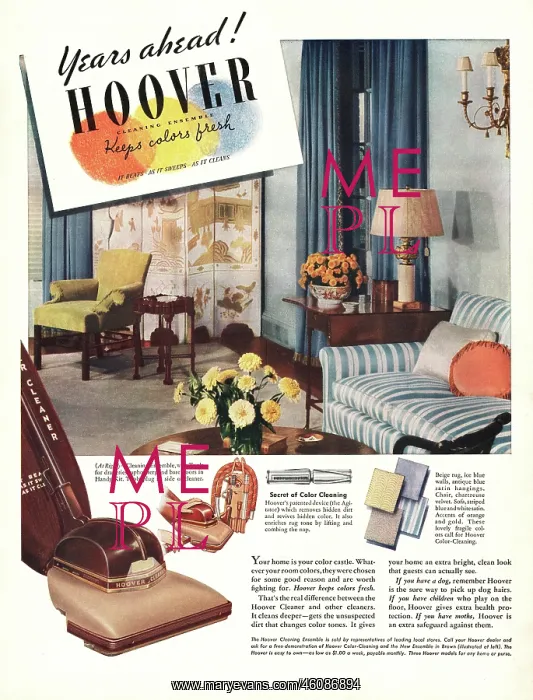 : 1939 U.S. Magazine Hoover Advert : 1939 U.S. Magazine Hoover Advert