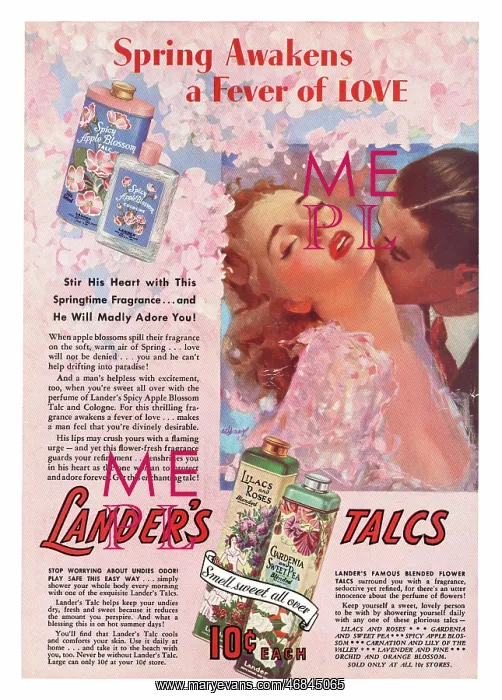: 1940 US advert Lander's Talcs : 1940 US advert Lander's Talcs