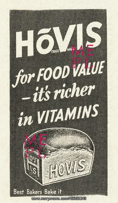 : 1940 UK Magazine Hovis Advert : 1940 UK Magazine Hovis Advert