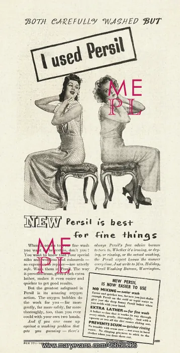 : 1940 UK Magazine Persil Advert : 1940 UK Magazine Persil Advert