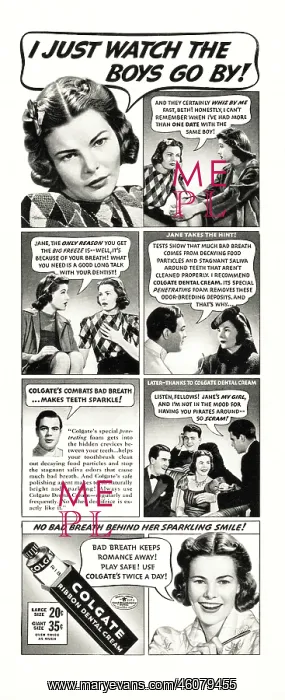 : 1940 U.S. Magazine Colgate Toothpaste Ad : 1940 U.S. Magazine Colgate Toothpaste Ad