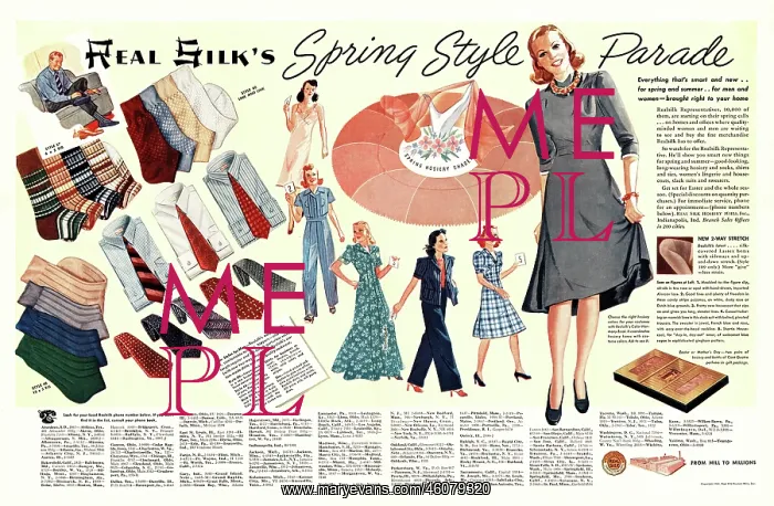 : 1940 U.S. Magazine Real Silk Advert : 1940 U.S. Magazine Real Silk Advert