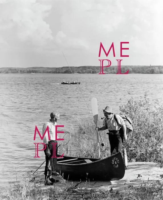 : 1940s 1950s Two Men Standing By : 1940s 1950s Two Men Standing By