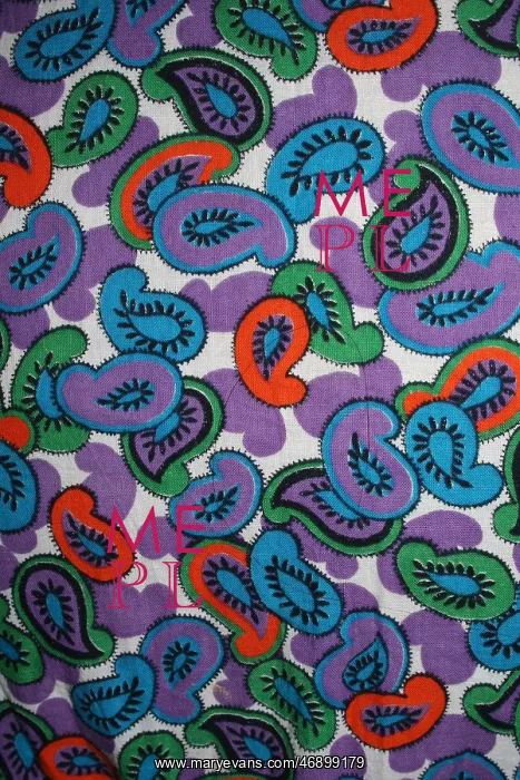 : 1940s, 1950s, woman's work clothing, pinny, abstract pattern : 1940s, 1950s, woman's work clothing, pinny, abstract pattern