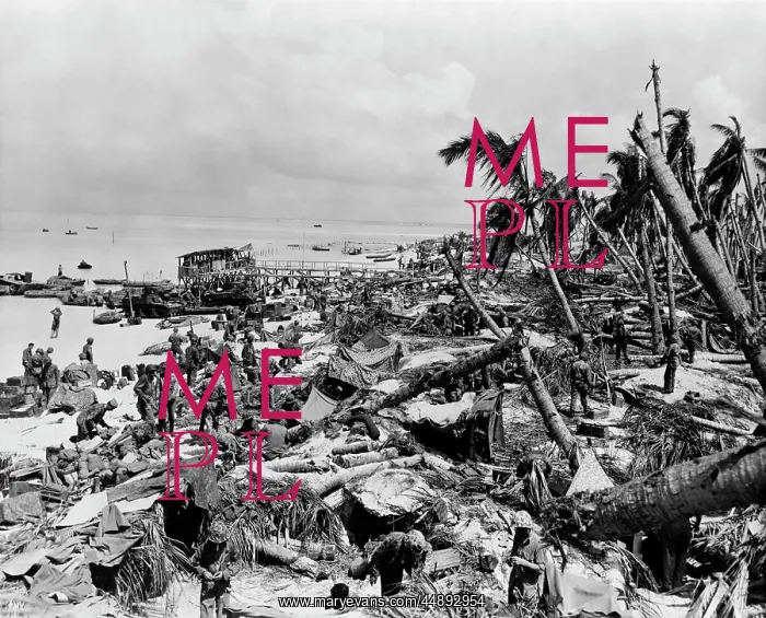 : 1940s Beach At Tarawa As The 6Th : 1940s Beach At Tarawa As The 6Th