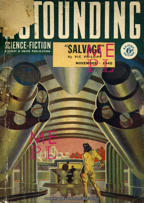 : 1940s, book cover, ASTOUNDING - SALVAGE - : 1940s, book cover, ASTOUNDING - SALVAGE -