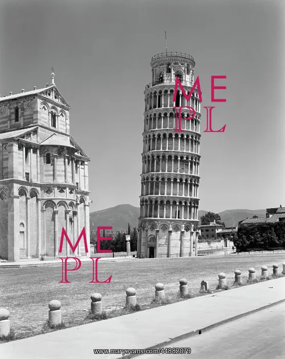  : 1940s Leaning Tower Pisa Tuscany
