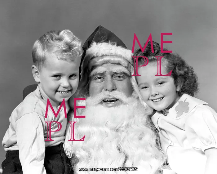  : 1940s Man Santa Claus Posing With