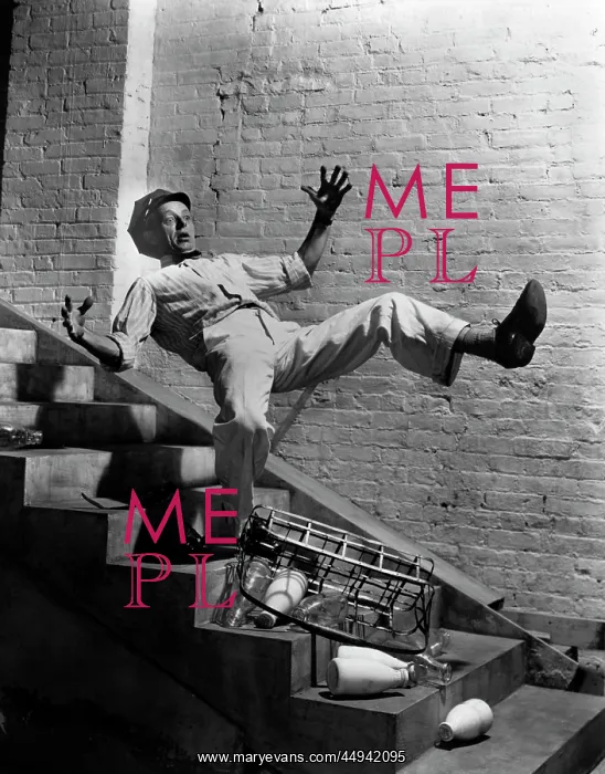 : 1940s Milkman Falling Down Stairs : 1940s Milkman Falling Down Stairs