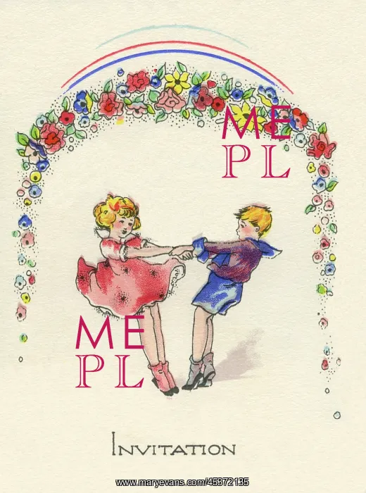  : 1940s party invitation