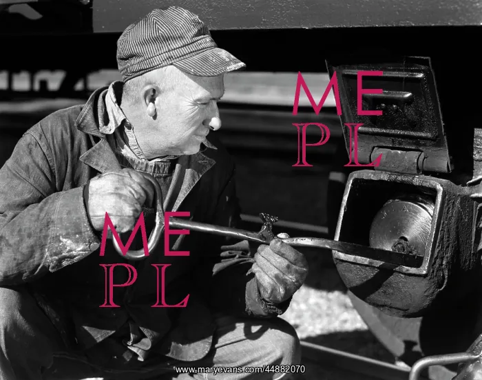 : 1940s Rail Engineer Lineman Turning : 1940s Rail Engineer Lineman Turning