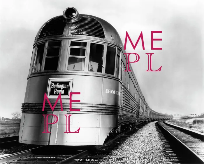 : 1940s Railroad Denver Zephyr Engine : 1940s Railroad Denver Zephyr Engine