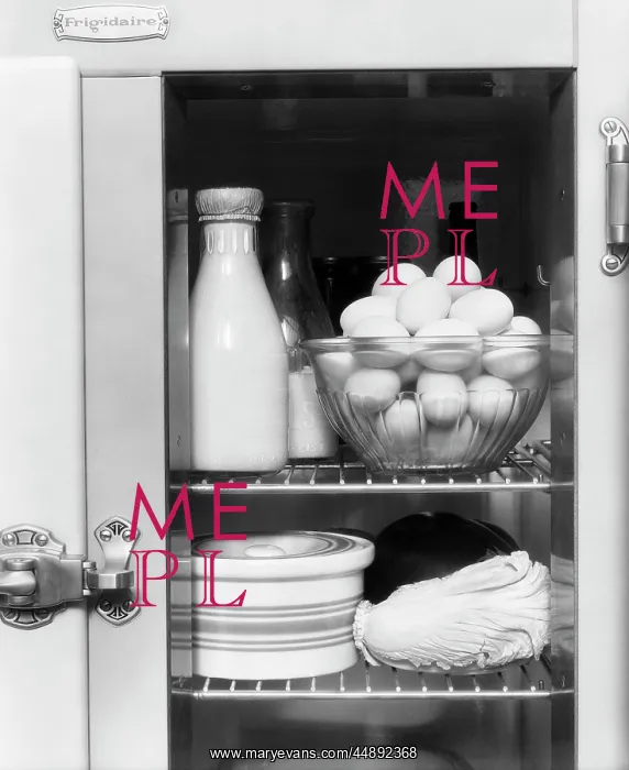 : 1940s Refrigerator With Milk Eggs : 1940s Refrigerator With Milk Eggs