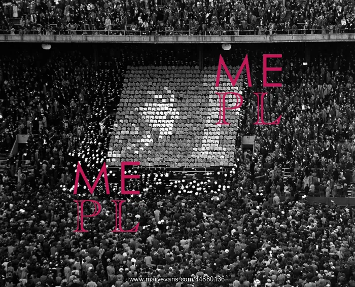 : 1940s Stadium Crowd With Organized : 1940s Stadium Crowd With Organized