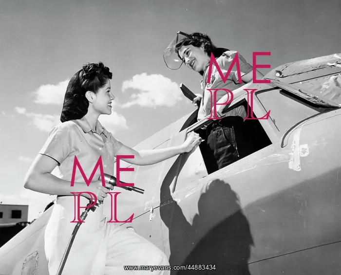 : 1940s Two Women Wartime Workers : 1940s Two Women Wartime Workers