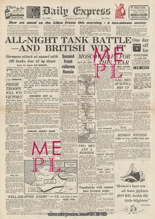 : 1941 Daily Express Battle for Libya : 1941 Daily Express Battle for Libya